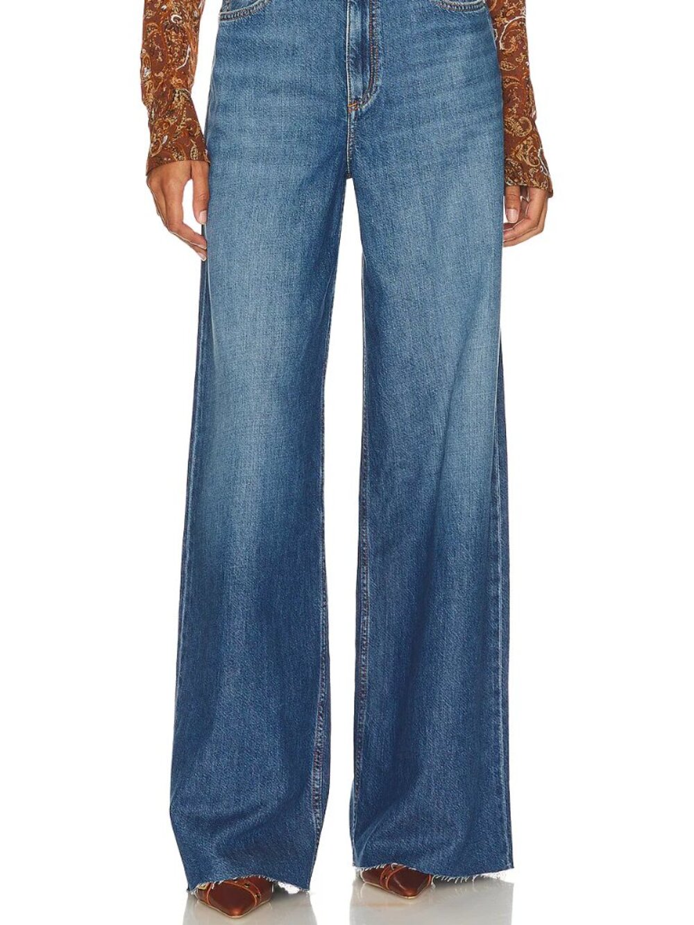 Rag & Bone High Rise Ultra Wide Featherweight Sofie Jeans Otto, Size 27 Like New